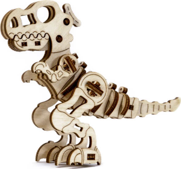 Rompecabezas 3D de madera T‑Rex WOODEN CITY, 42 piezas