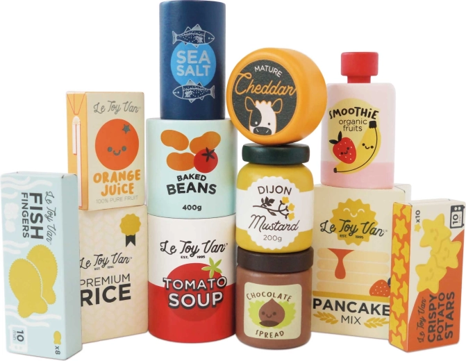 Set de alimentos de madera para jugar Le Toy Van (12 piezas)