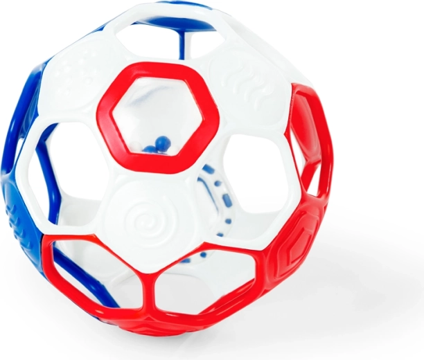 Pelota sonajero Oball Rattle Goals en blanco y negro 12,7 cm