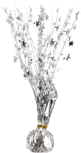 Peso plateado para globos de plástico (UH) 32 cm