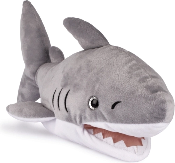 Doudou Histoire d'Ours marioneta de peluche tiburón gris 30 cm