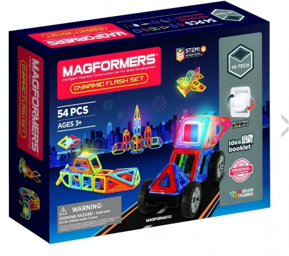 Construcción magnética Magformers Dynamic Flash 54 piezas