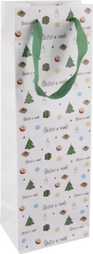 Bolsa de papel de regalo para vino Feliz y alegre
