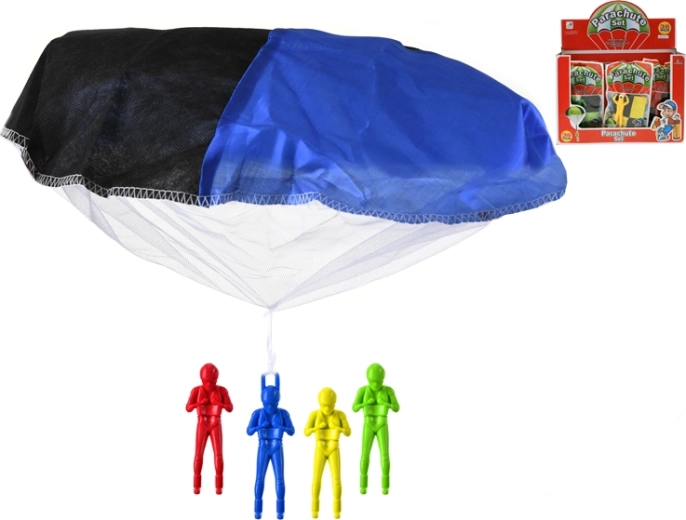Juguete paracaidista con paracaídas 10 cm – 4 colores