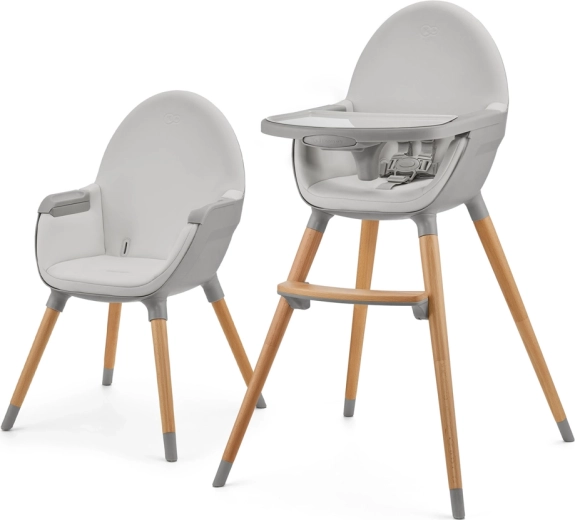 Silla de comedor Kinderkraft 2 en 1 Fini 2 gris