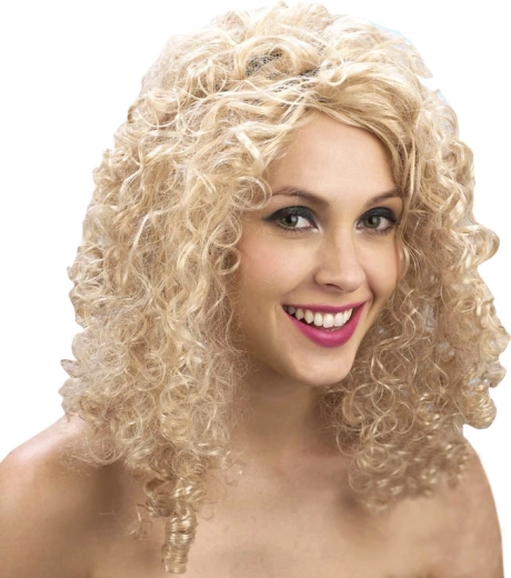 Peluca infantil rubia con rizos