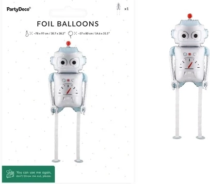 Globo de foil robot surtido 37 × 80 cm