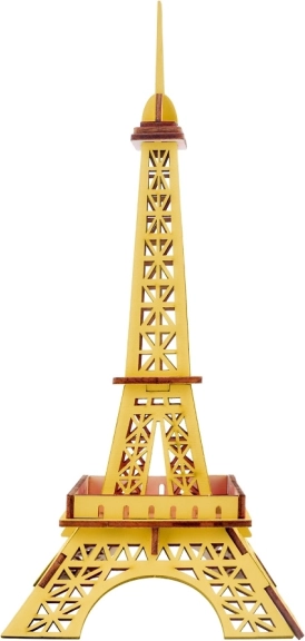 Puzle 3D de madera Torre Eiffel amarilla