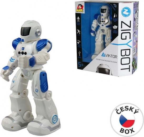 Robot Viktor 27 cm con 21 funciones en color azul