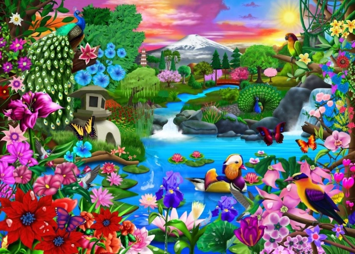 Puzzle Paraíso oriental 500 piezas BLUEBIRD