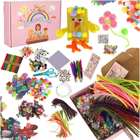 Set creativo XXL para niños de 1200 piezas – proyectos artísticos y manualidades