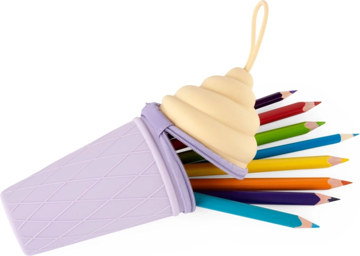 Estuche para material de escritura con forma de helado