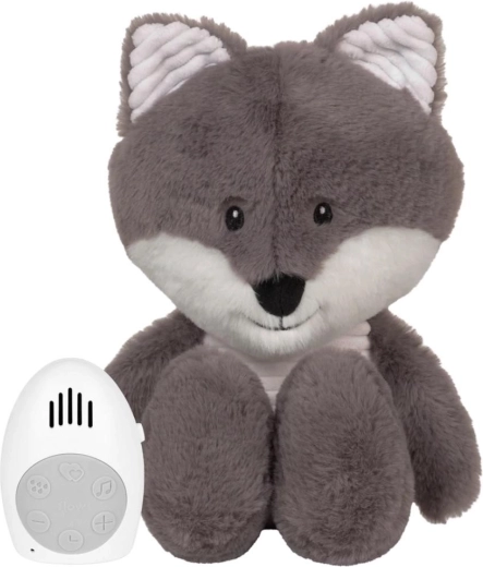 Peluche Flow con latido del corazón Robin gris