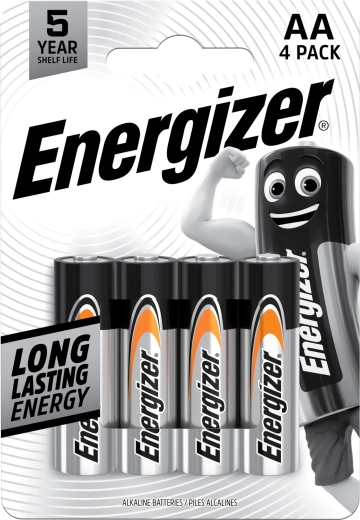 Pilas alcalinas Energizer Everyday AA, 4 uds.