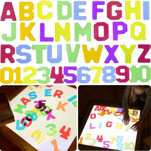 Números y letras translúcidos 38 piezas MasterKidz