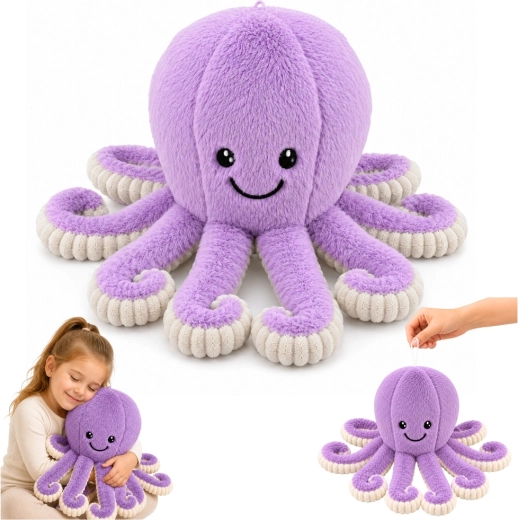 Pulpo de peluche – compañero de mimos con tentáculos elásticos morado 50 cm