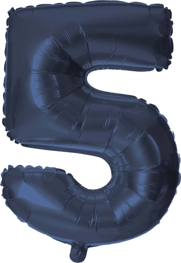 Globo de foil TORO con número 5, 30 cm, azul