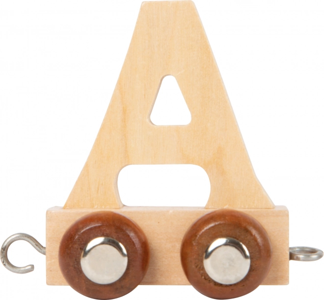 Vagón de madera con la letra A para vías de tren SMALL FOOT