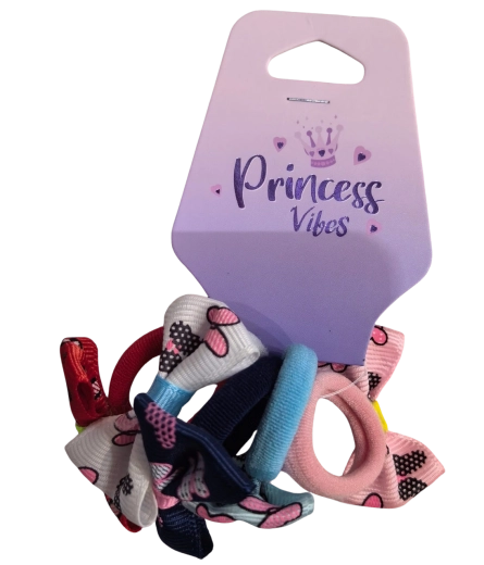 PINK set de gomas para el pelo con lazos, 5 uds
