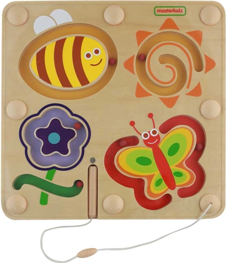 Laberinto magnético de madera con motivo de insectos MASTERKIDZ