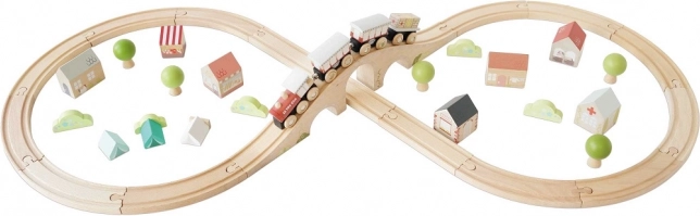 Le Toy Van ferrocarril de madera para niños