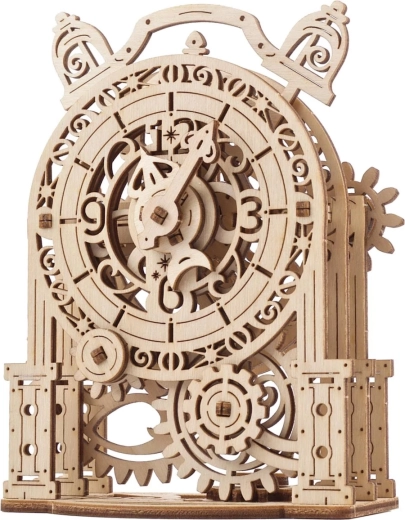 Ugears rompecabezas mecánico decorativo 3D de madera: reloj despertador
