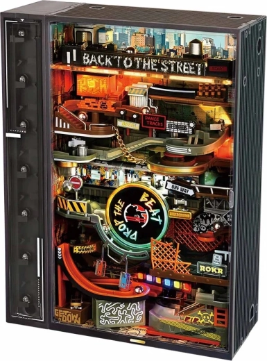 RoboTime pista de canicas mecánica 3D calle hip‑hop