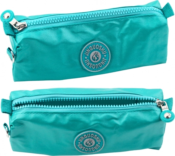 Estuche escolar con bolsillo verde