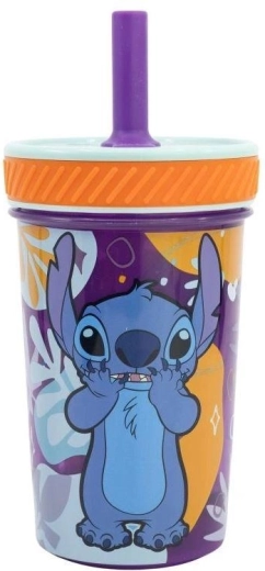 Vaso infantil seguro con pajita Stitch - 1 pieza