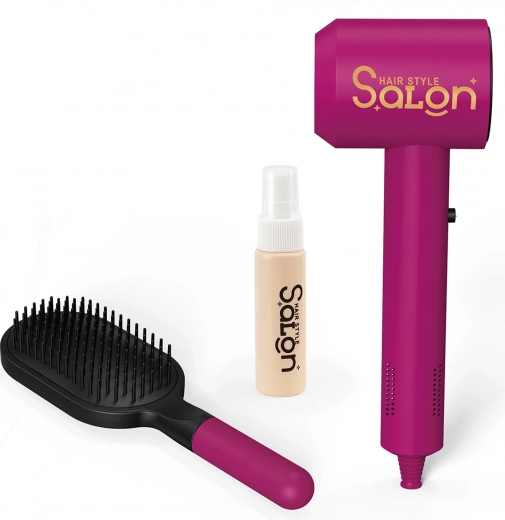 Set de belleza con secador funcional para niños, 21 cm