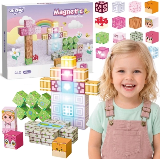 Woopie bloques de construcción magnéticos 48 uds Montessori 3D