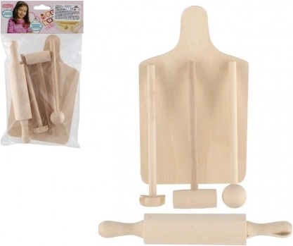 Set de utensilios de cocina de madera para niños 20 cm