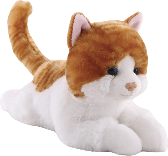 Gatita de peluche blanco‑anaranjada 26 cm