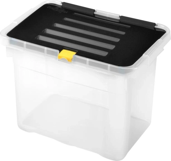 Caja de almacenamiento de plástico con tapa 9 l, 30 × 23 × 20 cm