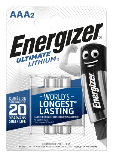Pilas AAA (micro) Energizer Ultimate Lithium 1,5 V – 2 uds
