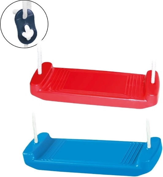 Tabla de plástico para columpio, roja/azul