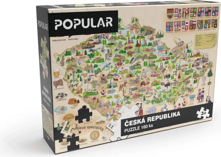 Mapa de la República Checa, puzzle de 160 piezas