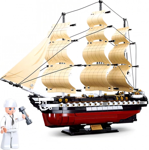 Kit de construcción fragata USS CONSTITUTION – detallado velero de guerra (1 118 piezas)