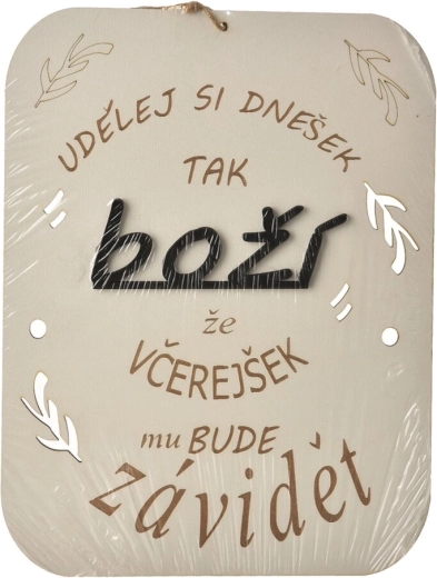 Cartel motivacional de madera "Haz que hoy cuente" 21 × 27 cm