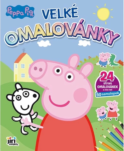 Gran cuaderno para colorear Peppa Pig con pegatinas