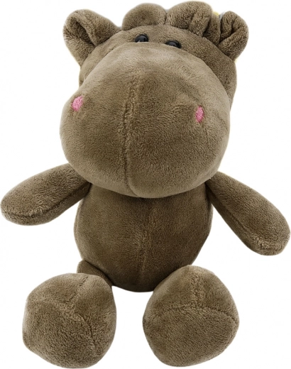 Hipopótamo de peluche con ventosa, marrón 23 × 12 cm