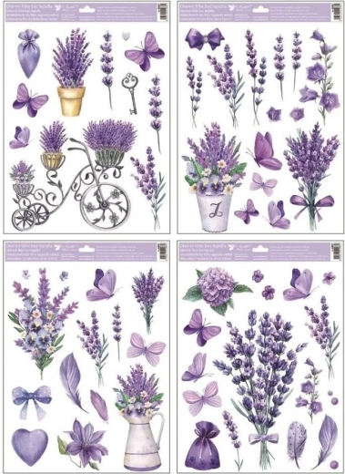 Vinilo para ventana lavanda con purpurina 30 × 42 cm