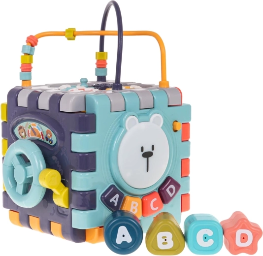 Cubo interactivo multifuncional plegable para niños