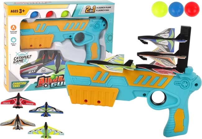 Pistola de bolas y avión 2 en 1
