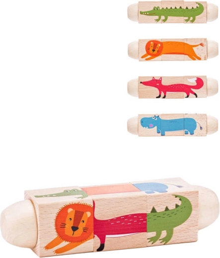 Cubo twist WOODY con animalitos