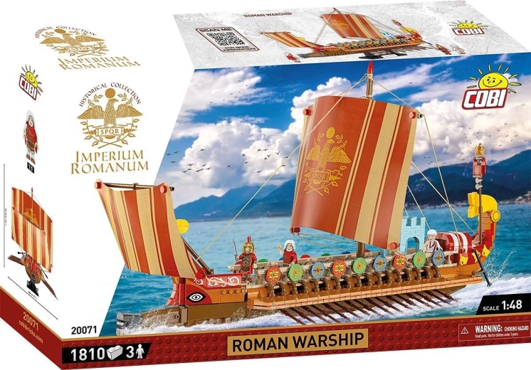 Set de construcción - Barco de guerra romano, 1810 piezas