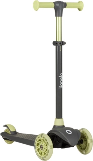 Patinete infantil de tres ruedas LIONELO Jessy Grey Green con ruedas LED