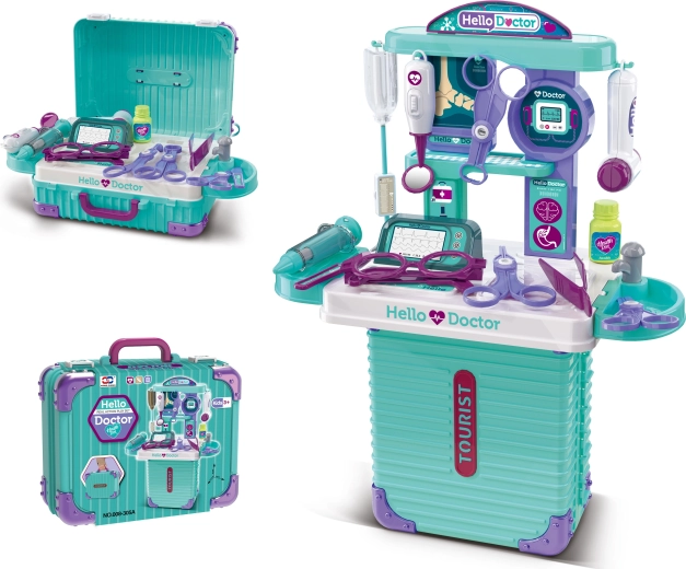 Maletín pequeño 2 en 1 y consulta médica con accesorios SPARKYS