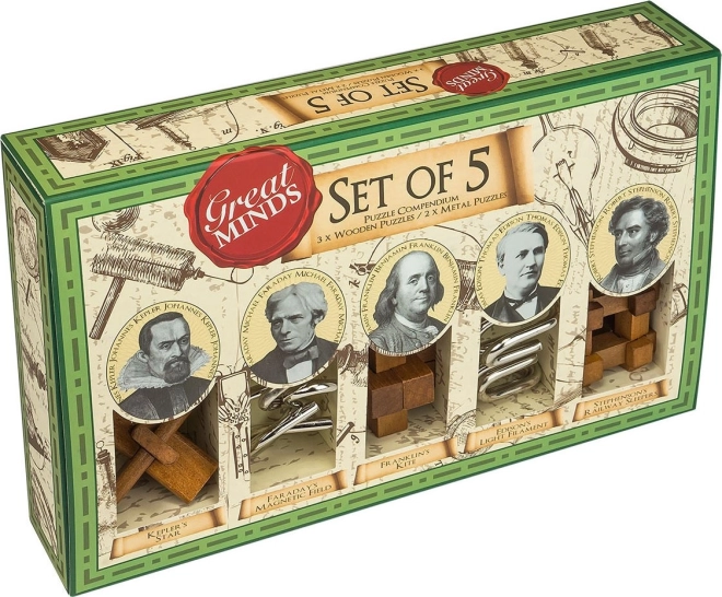 PROFESSOR PUZZLE set de 5 rompecabezas Great Minds