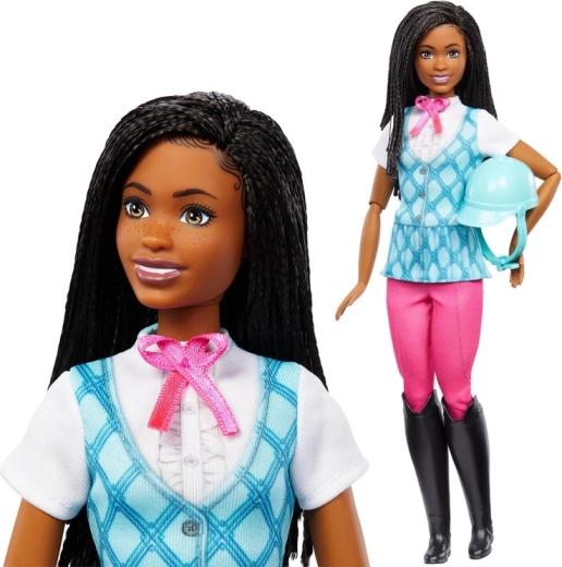 Mattel Barbie Mysteries muñeca amazona Brooklyn con casco